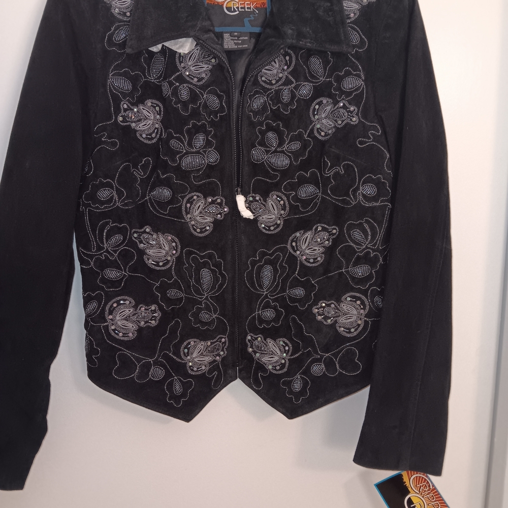 Black Embroidered Women's Blazer by Creek